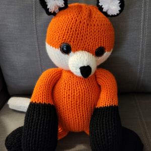Large Knitted Woodland Fox Plush
