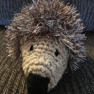 Hazel the Crocheted Hedgehog Toy