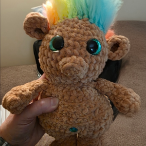 Whimsical Forest Troll Amigurumi - Handmade Crochet Fantasy Doll