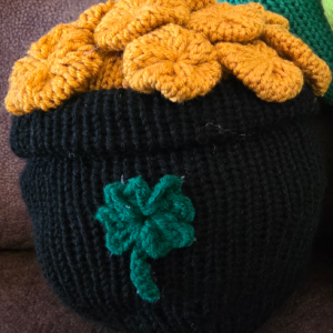 Lucky Pot o' Gold - St. Patrick's Day Knitted Decor