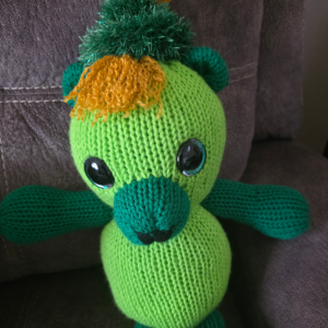 Lucky the St. Patrick's Day Bear – Handmade Knitted Teddy Bear Plush